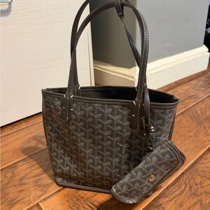 Goyard Dark Gray and Black Tote Bag SELLING QUICK ON OTHER APPS!!